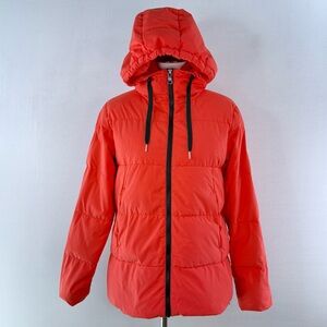Two by Vince Camuto Bright Orange Down Filled Puffer Hooded Coat